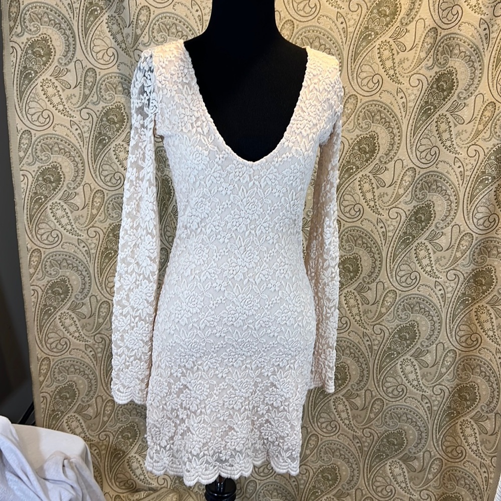 VTG Lace Mini-Dress> M EUC